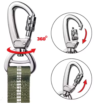 2-in-1 Dual-Handle Bungee Dog Leash & Car Seatbelt – Heavy-Duty Safety Tether for Strong Dogs