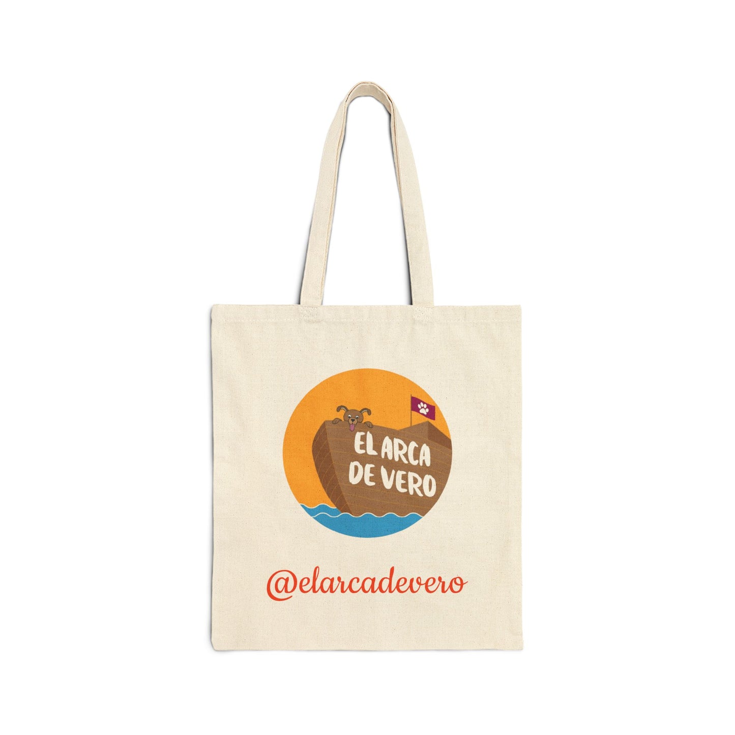 El Arca de Vero Tote Bag | Eco-Friendly Cotton Canvas, Shopping Bag, Beach Tote, Gift for Animal Lovers, Fun Quote Tote